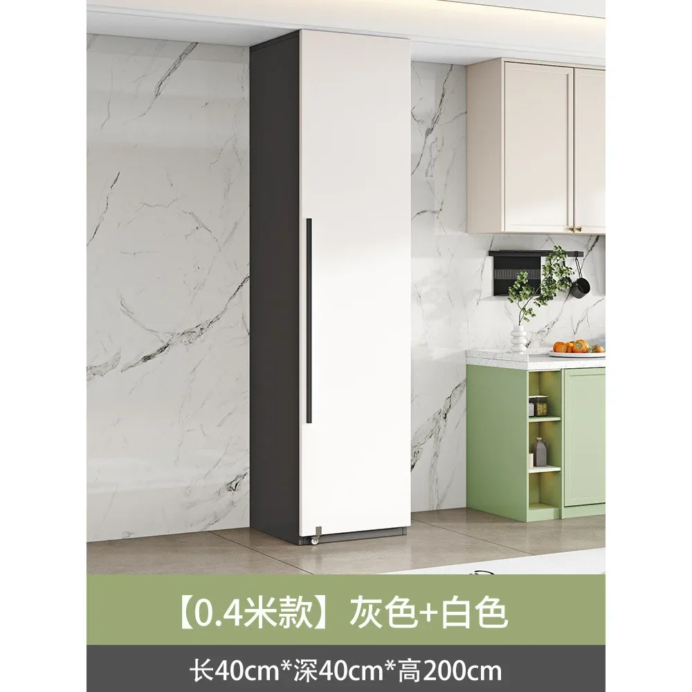 Solid wood dining side cabinet integrated against the wall modern simple large capacity living room storage kitchen cabinet