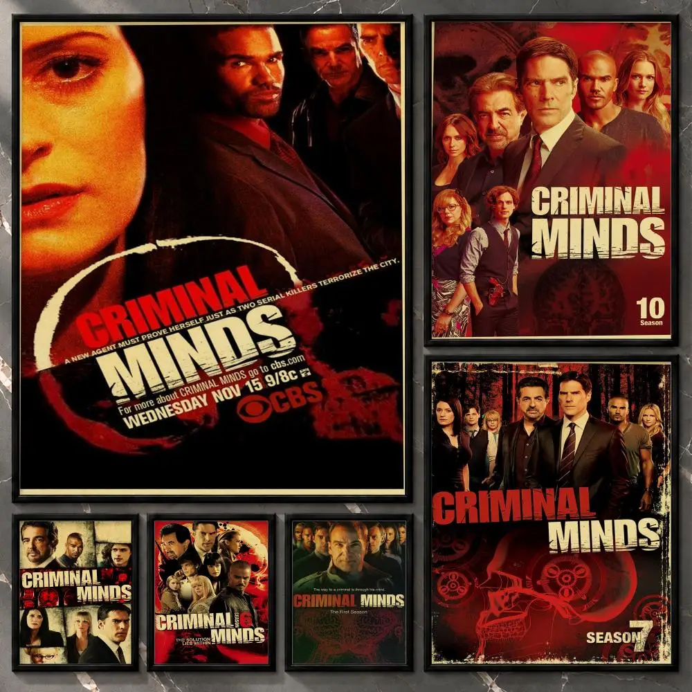 Television Screen Character Narrative Atmospheric Criminal Minds Poster Aesthetic Unframed Wall Prints for Bedroom & Living Room