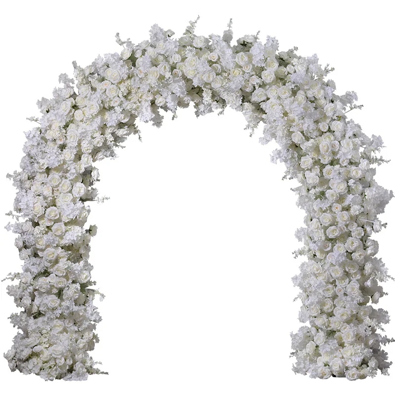 2.4 * 2.4m U-shaped arch flower hydrangea rose cherry blossom flower row wedding stage decoration scene layout artificial flower