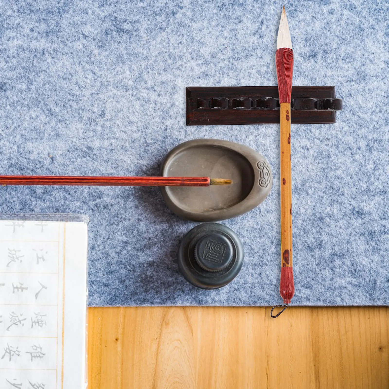 

Набор из 3-х ретро-подставок для кистей в виде дракона, деревянные держатели для каллиграфических и художественных кистей, подставка для китайских кистей для письма, настольный органайзер