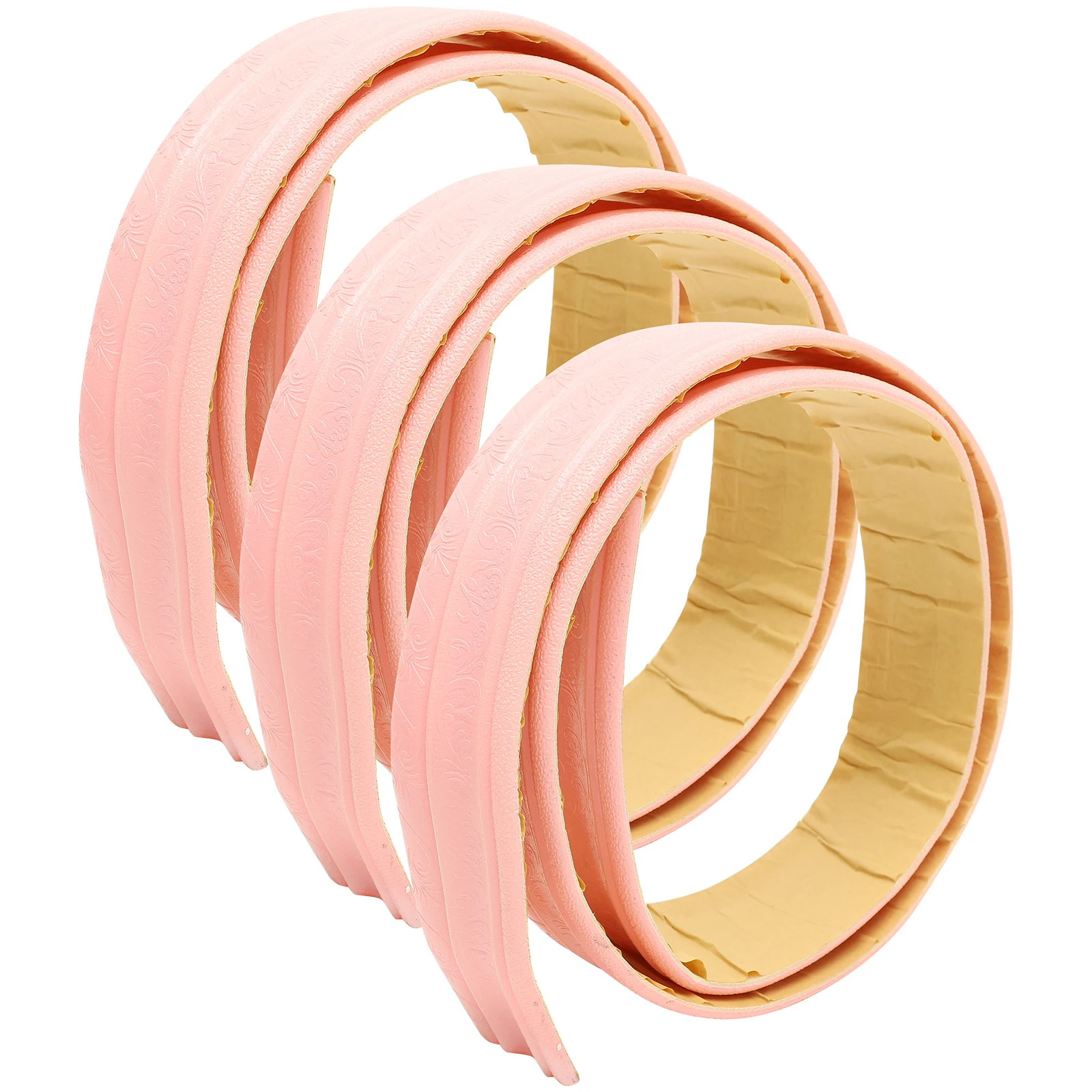 

3 Rolls Wall Sticker Skirting Border Waterproof Self Adhesive Decorative Strip Background Wall Skirting Line Peel and Stick