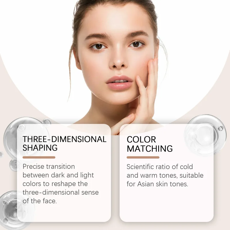 

Multi-Use Contour Stick (Brown + Peach) Double-Ended 3D Matte Look Portable Touch-Up Long-Lasting Blush Contour for Face Makeup