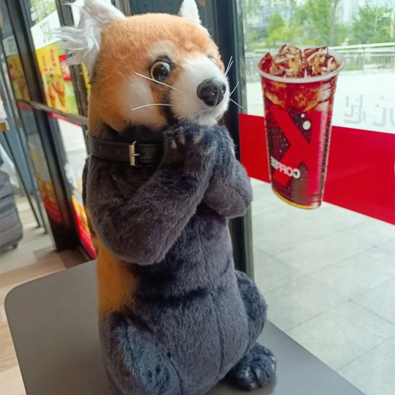 Kawaii Wild Animal Plush Doll New Standing Blessing Red Panda Otter Sea Otter Kangaroo Raccoon Plush Toy Home Decoration