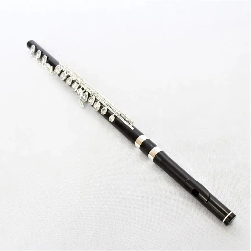17 Open Holes Flute Ebony Wooden Flute Silver Plated Keys Professional Flute Flautas