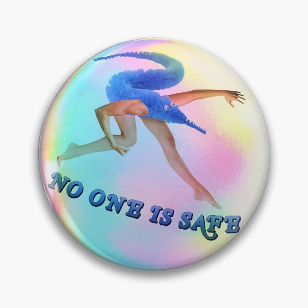 Worm on a String Time ~ Painting Aesthetic Cursed Collection ~ No One is Safe Set ~ Blue Pin Holographic Star Heart Pin Brooches