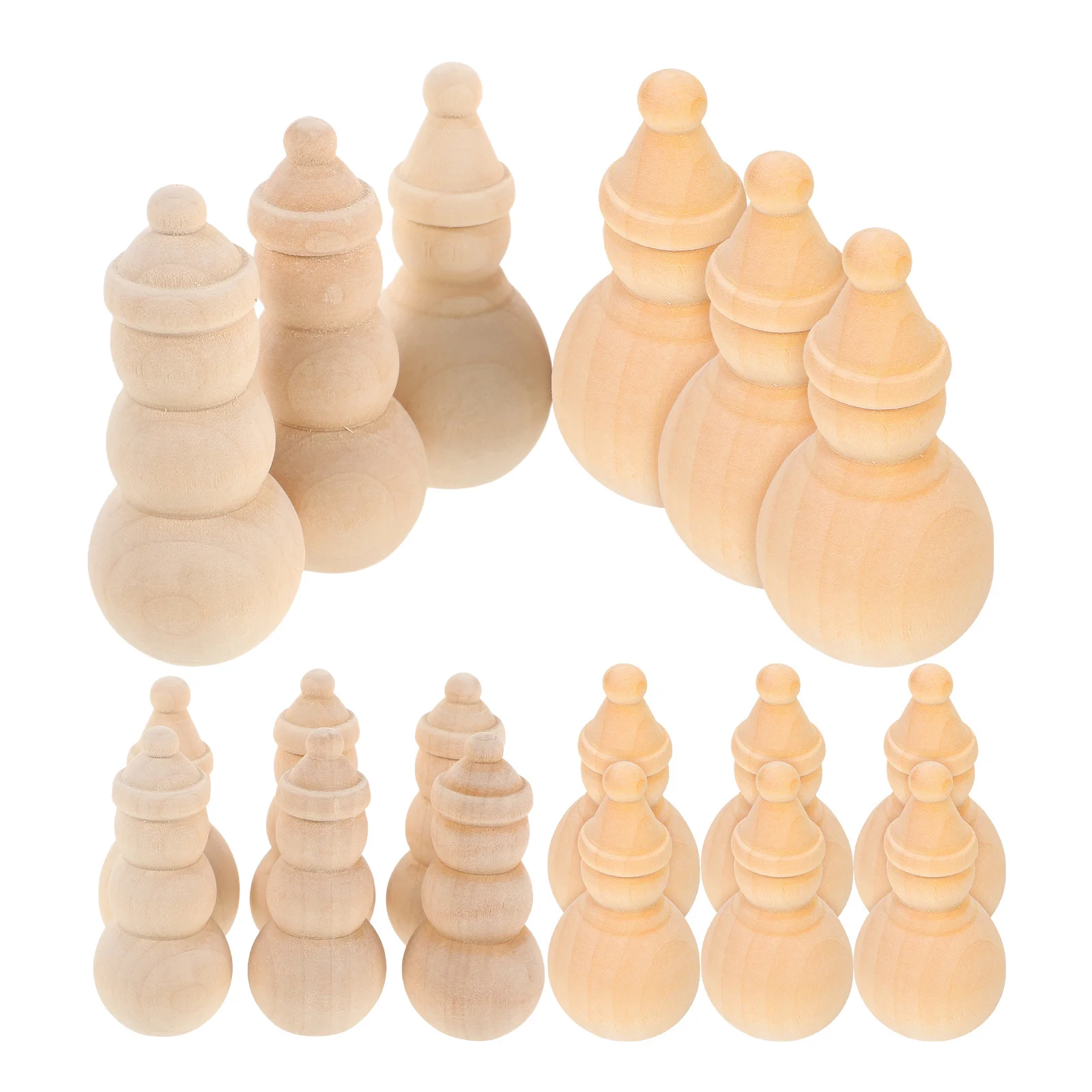 

20Pcs Unfinished Wooden Snowman Figures DIY Ornament Graffiti Drawing Set Creative Expression Festive Decor Durable Keepsake