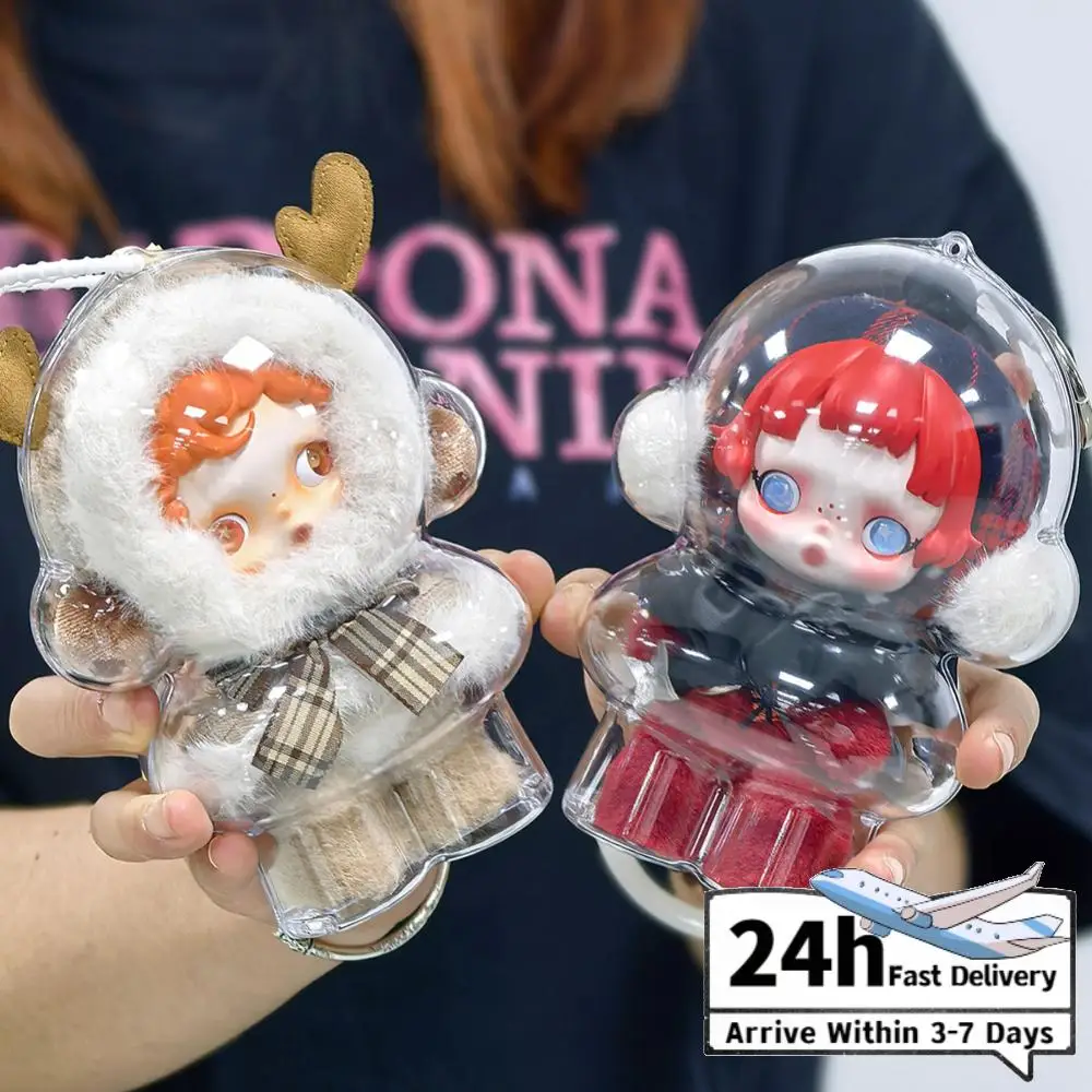 

Transparent Protective Case Portable Organizer Box Storage Case for Skull Panda Winter Movement