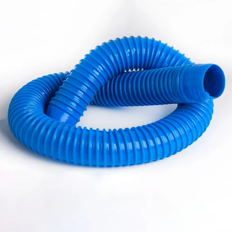 2 Meter Transparent PVC Tube Dust Suction Vacuum Fume Exhaust Hose Blue Exhaust Pipe Air Tube Inside Diameter 32/40/45/50/60mm