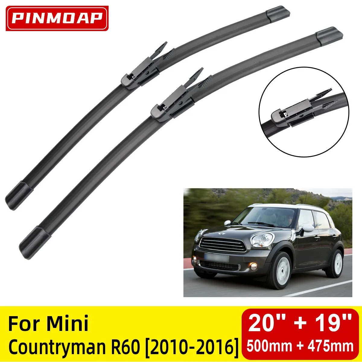 

Front Wiper Blades For Mini Countryman R60 2010-2016 Windshield Windscreen Window 20"+19" 2010 2011 2012 2013 2014 2015 2016