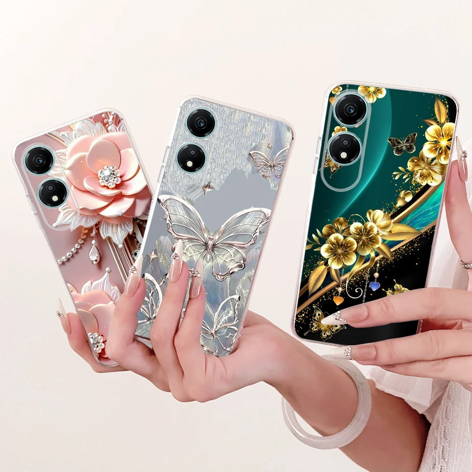 ل Honor X5 Plus حافظة WOD-LX1 WOD-LX2 WOD-LX3 جديد فراشة رسمت غطاء لينة سليم جراب هاتف ل Honor X5 HonorX5 Plus Fundas #2