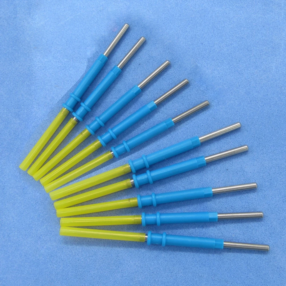 LD-00303 10pcs ESU cautery pencil  Electrocoagulator Electrosurgical needle electrode 70mm*2.36mm,needle Accessories