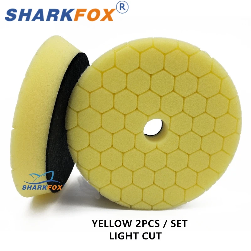Sharkfox Polijsten Pads 3/5/6 Inch Duitsland Foam Buff Spons Pads Auto Buffing Pad Set voor DA/RO Polijstmachine Buffer Gereedschap