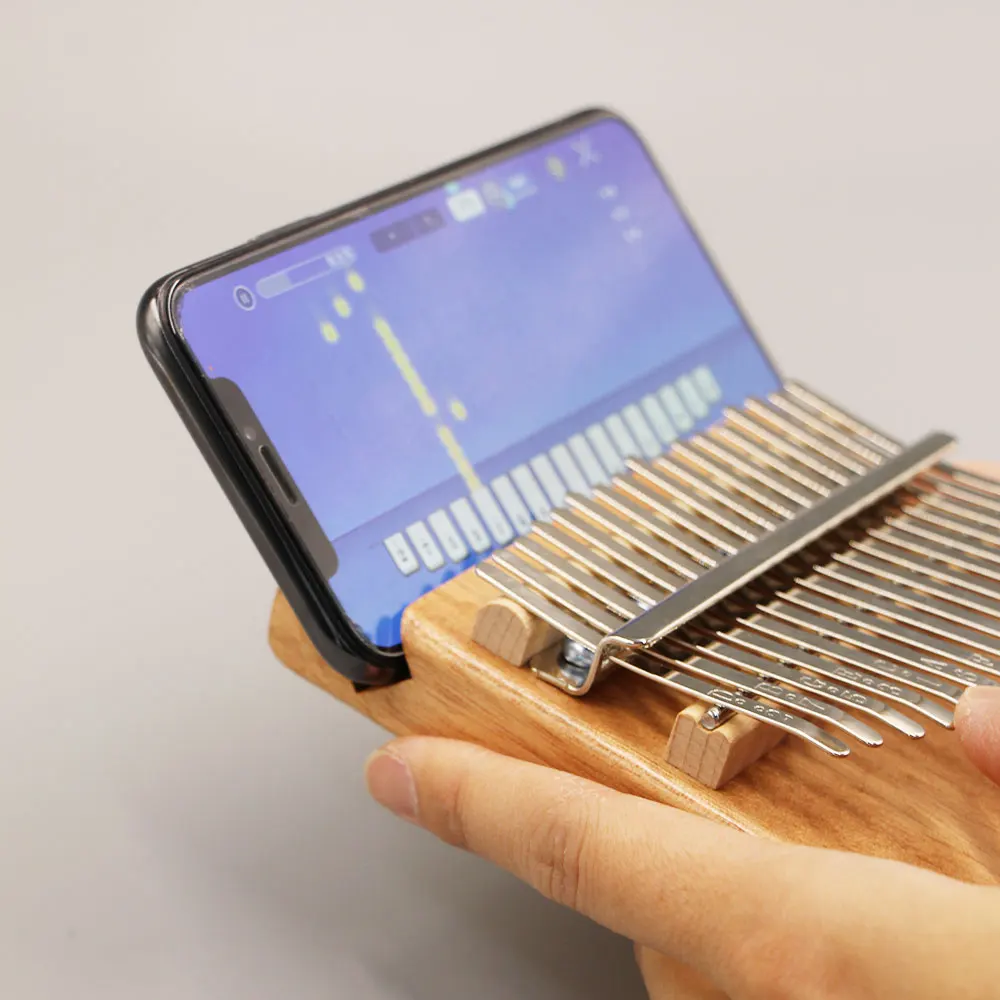 Jooleer-Kalimba de 17 y 21 teclas con aplicación, Piano de pulgar portátil para adultos y niños, martillo de afinación Okoume Mbira, cubiertas de