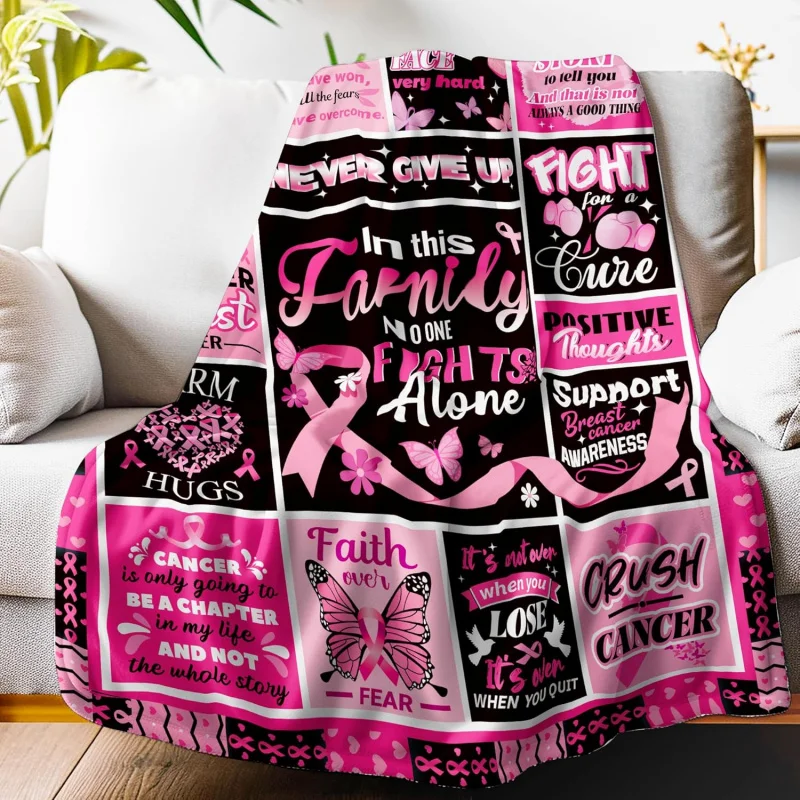 

Cancer breast survivor gift for friend, women's postoperative blanket