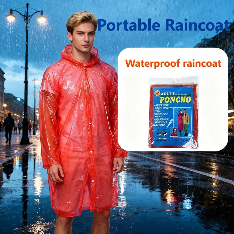 

Raincoats Portable Disposable Emergency Raincoats Waterproof Raincoat Travel Children's Camping Outdoor Cycling Sports Raincoats
