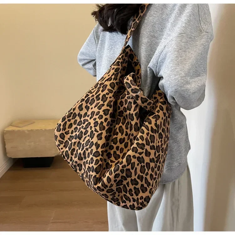 Leopard print bag close-up