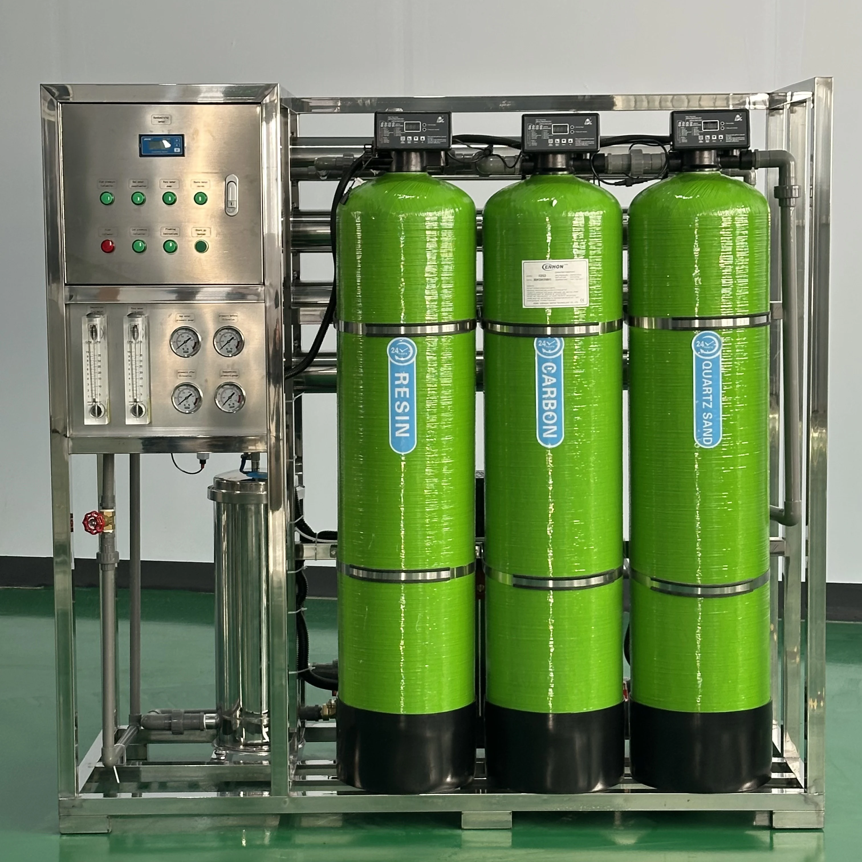 

1000LPH Water Treatment System Reverse Osmosis 4040 or 8040 RO Membranes Available for Effective Treatment of Hard Water