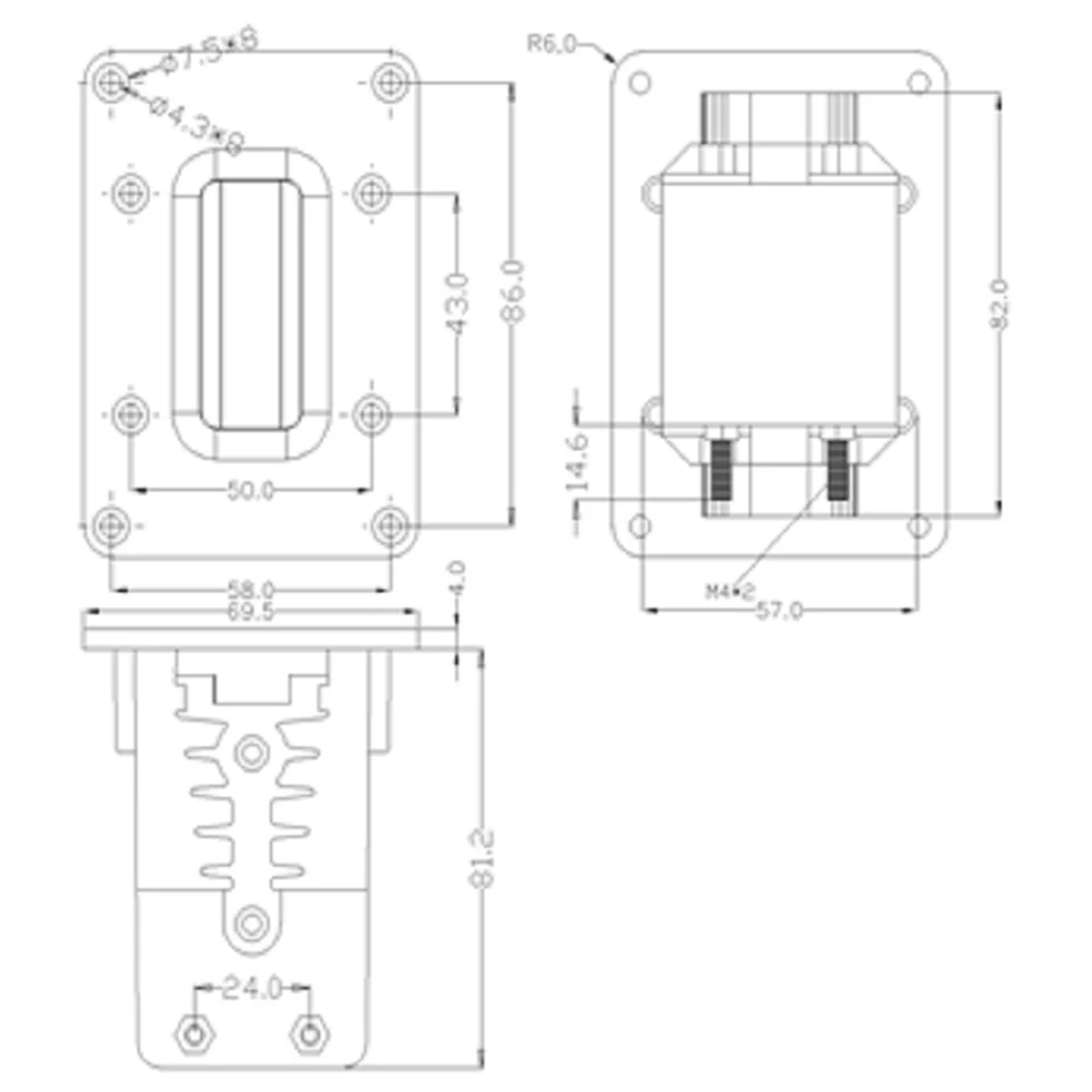 Transductor de tweeter de movimiento de aire AMT de alta potencia, 4Ohm, 60W, transformador, altavoz de cinta, controlador plano de bocina de rango medio completo, 1 ud.