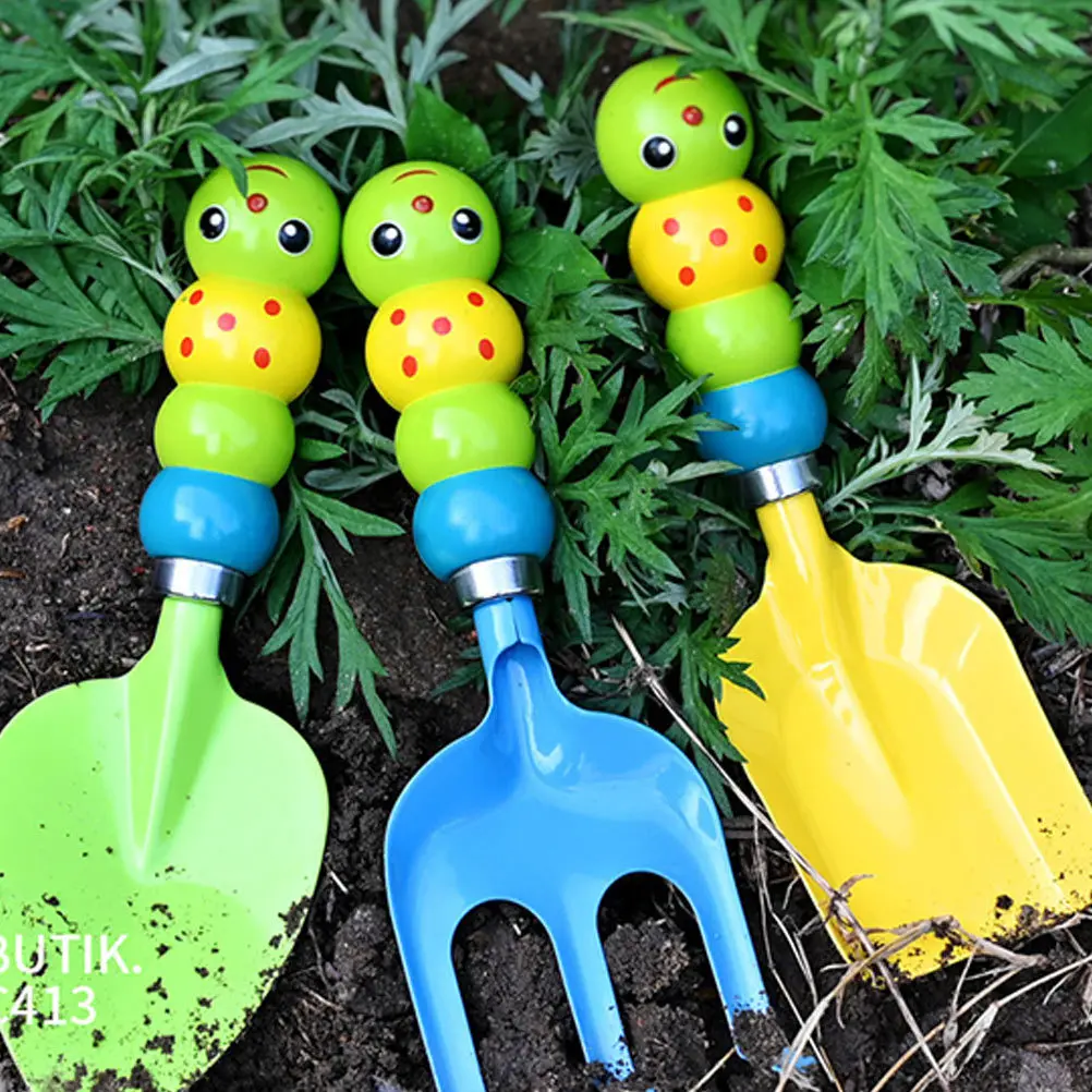 

3 шт., детский набор садовых инструментов, пляжный песок для детей, грунтовой песок, портативный садовый игровой набор для развлечений на открытом воздухе