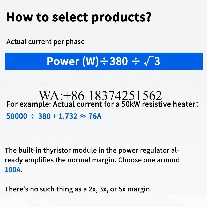 Wmwmnu for 3 Phase 480VAC SCR Power Controller 250A Voltage Regulator 0-10V 4-20mA 0-5V Control with RS-485 TH Series