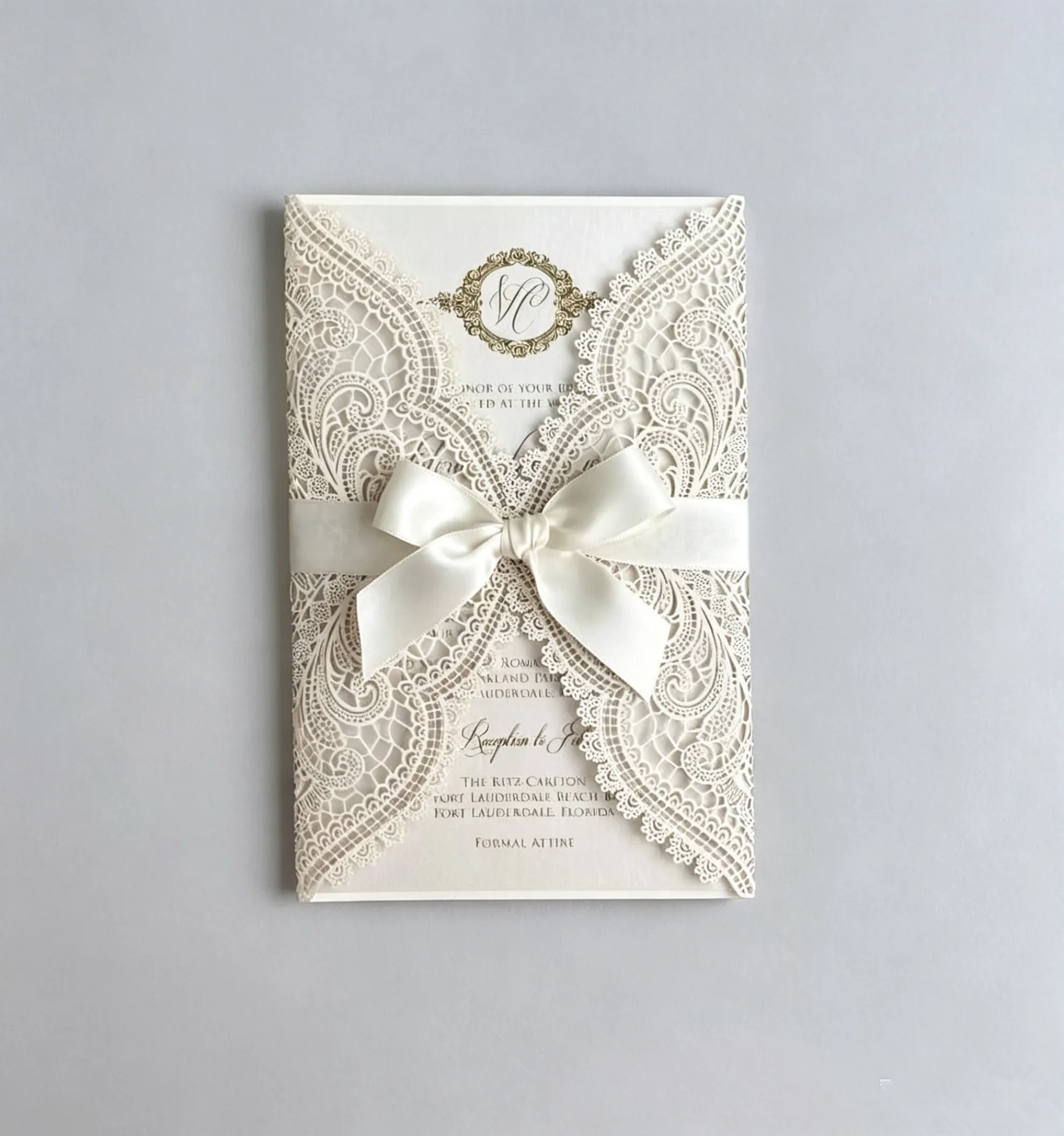 10Pcs Laser Cut Lace Wedding Invitation Card Cover Only Elegant Paper Invitation Card Flap Design Engagement Invitations