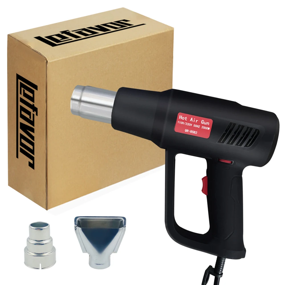 LEFAVOR 2000W Elektrische Heißluftpistole 220V Industrielle Doppelwindgeschwindigkeit Temperaturgesteuerte Baustellen-Heißluftföhn Düse – Detail 5