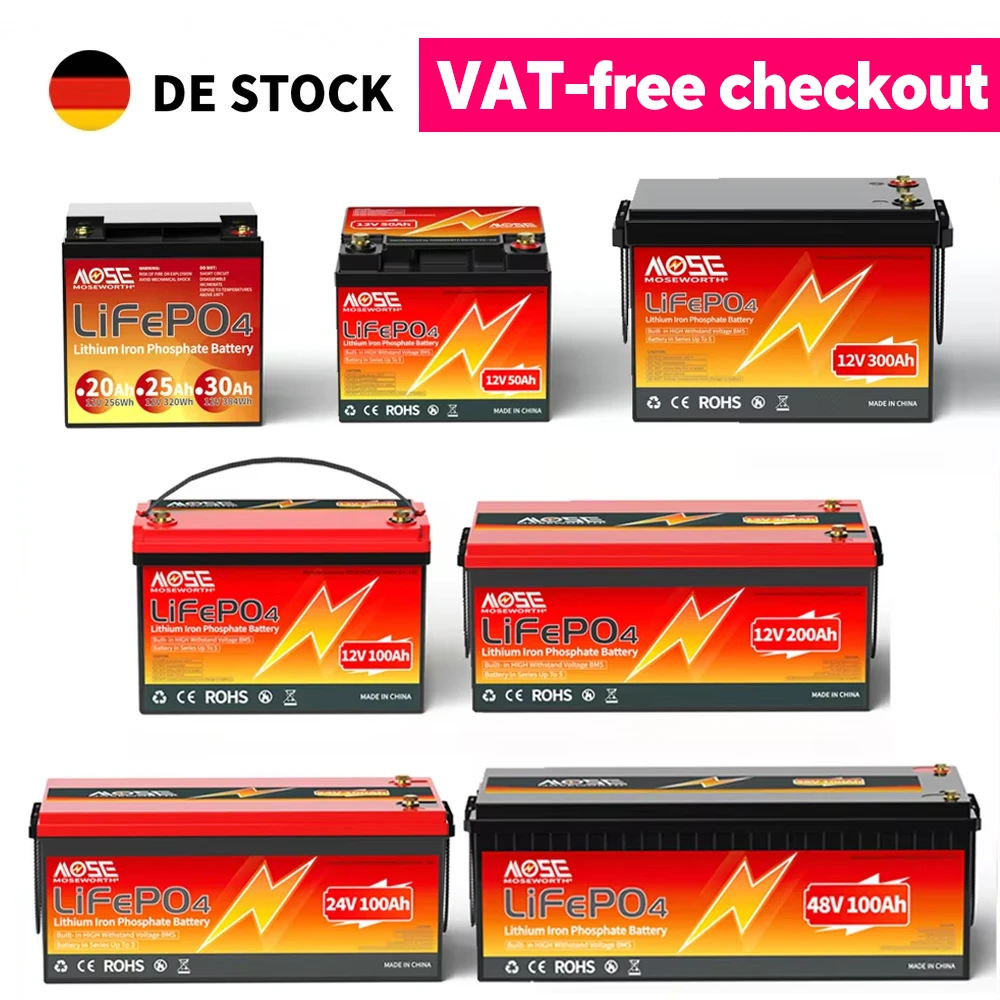 12V 24V 36V 48V LiFePO4 Battery Built in BMS 50Ah 60Ah 100Ah 200Ah 300Ah Lithium Iron Phosphate Battery Rechargeable Deep Cycle