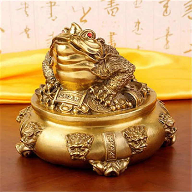 three-legged , brass golden toad ornament, home , opening gift, metal craft, copper 8383