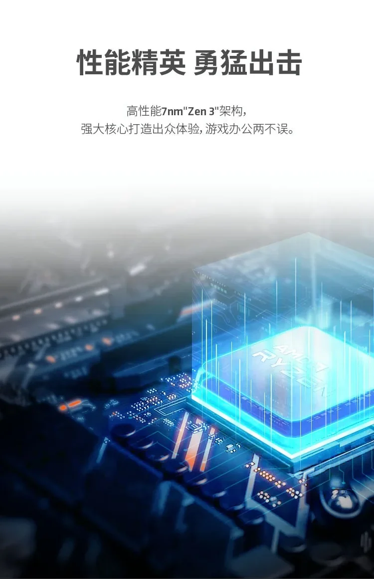 Процессор R5 7500F, 6 ядер, 12 потоков, 3,7 ГГц