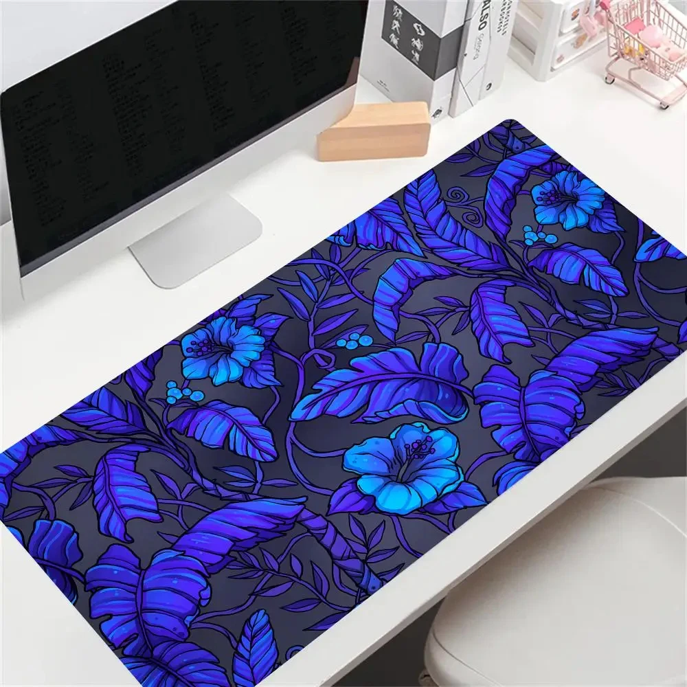 

Green Plant Carpet Floral Desk Mat Rubber Mouse Pad Keyboard Pad Purple Art Mouse Pad Large Desk Mat Computer Game Accessories