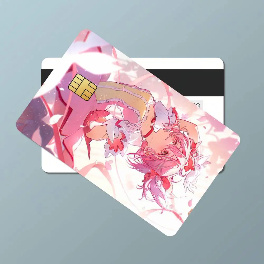 ملصقات جلدية لبطاقة الائتمان P-Puella Magi Madoka Magica لبطاقة البنك والحافلة المتروية هدية مقاومة للماء #4