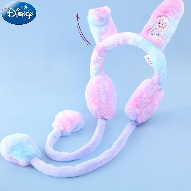 Disney girls earmuffs in autumn and winter warm plush children's ears warm ears ears earmuffs can move girls to prevent cold