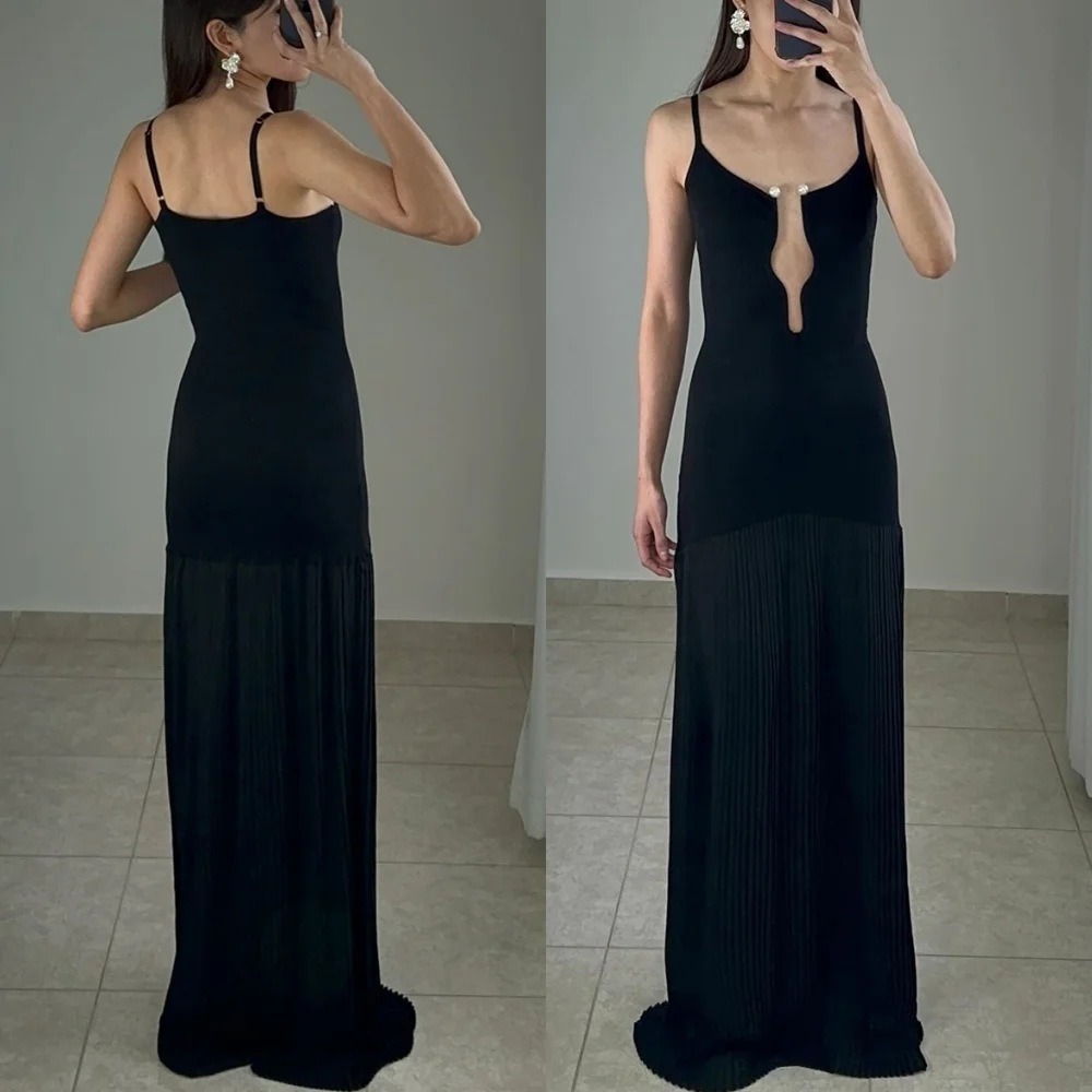 

Customized Soft Black Jersey Evening Dress Exquisite Strapless Sleeveless Homecoming Dresses Fashion Special Occasion Gowns