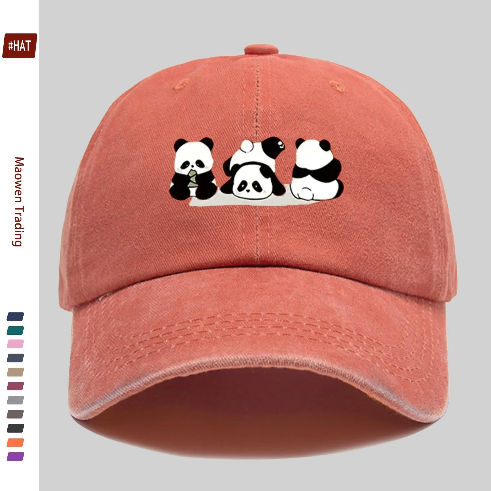 1pc Cartoon Cute Panda Pattern Printed Baseball Cap with Adorable Panda Design Sun Hat, Comfortable And Lightweight Adjustable S