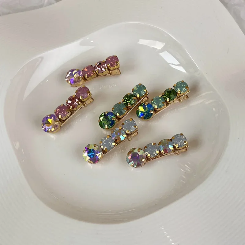 1pc Shiny Colorful Rhinestone Crystal Hair Grips Hair Clip Hairpins Barrettes for Girl Women Headwear Hairclip Hair Accessories