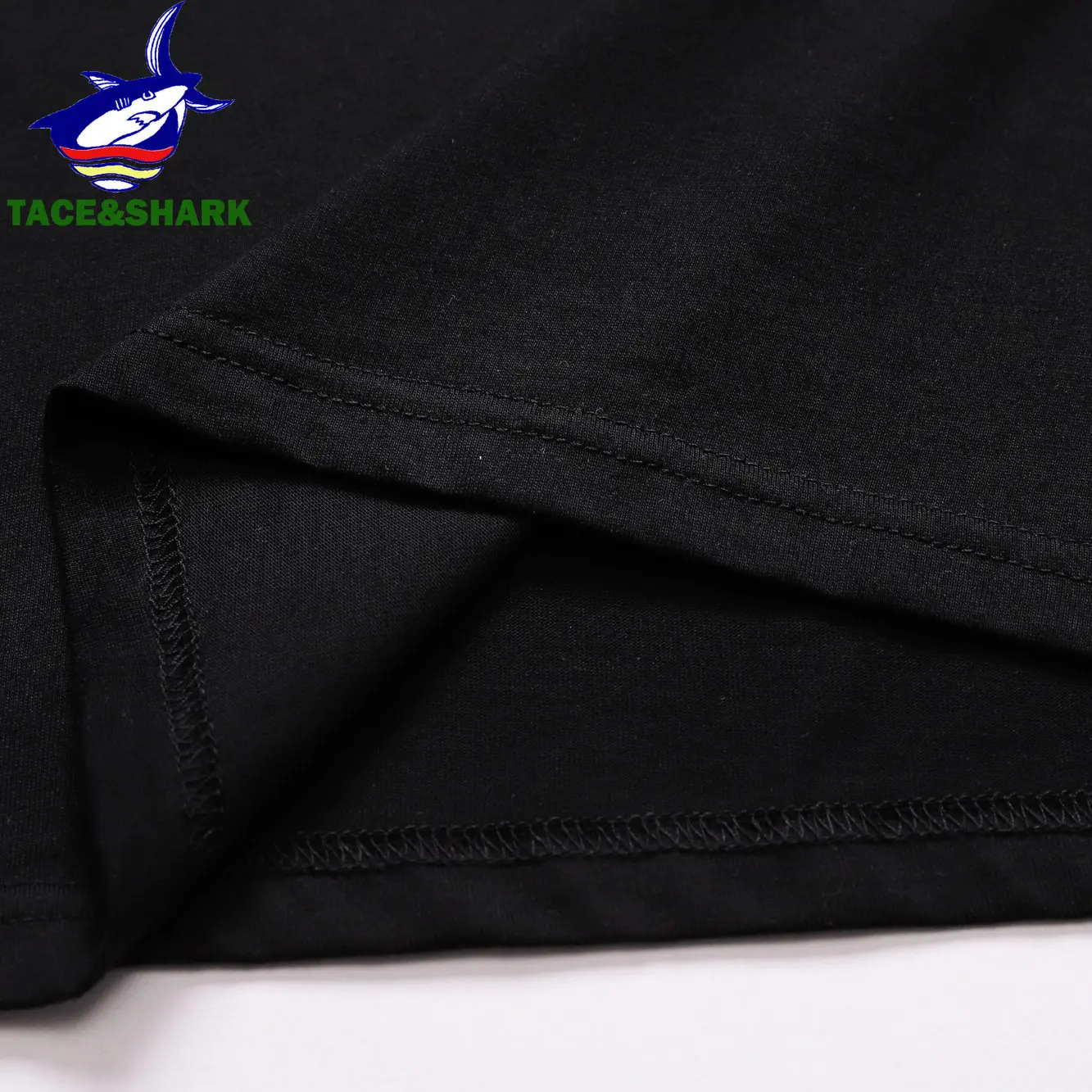 TACE&SHARK New Arrival Brand Black Clothing Shark Embroidery Polo Shirt Men Solid Color Fashion Striped Sleeve Business Polos
