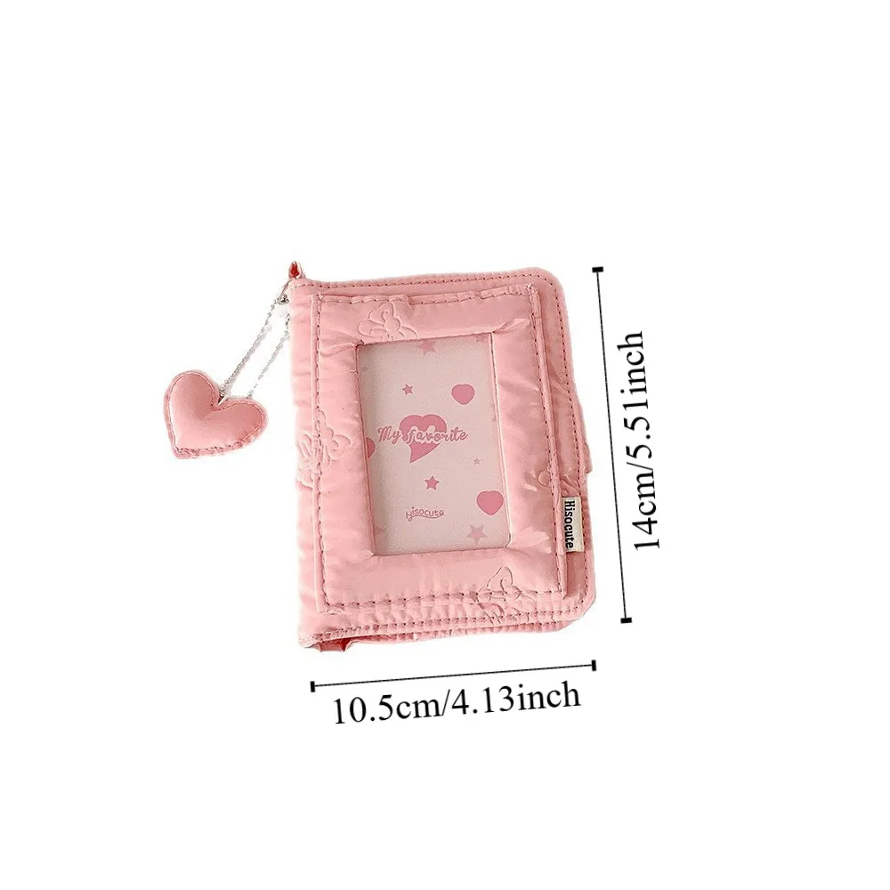 Lose-blatt Binder Koreanische Photocard Halter Mit Herz Schlüsselbund Foto Photocard Rahmen Bild Mädchen Rucksack Hängende Dekoration