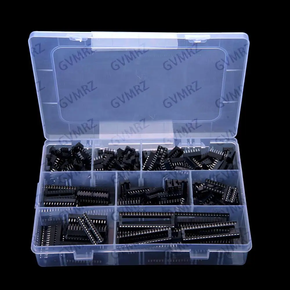 8Values ​​200PCS  6P-40P 6P 8P 14P 16P  IC Socket Sample Package 6P 8P 14P 16P 18P 24P 28P 40P