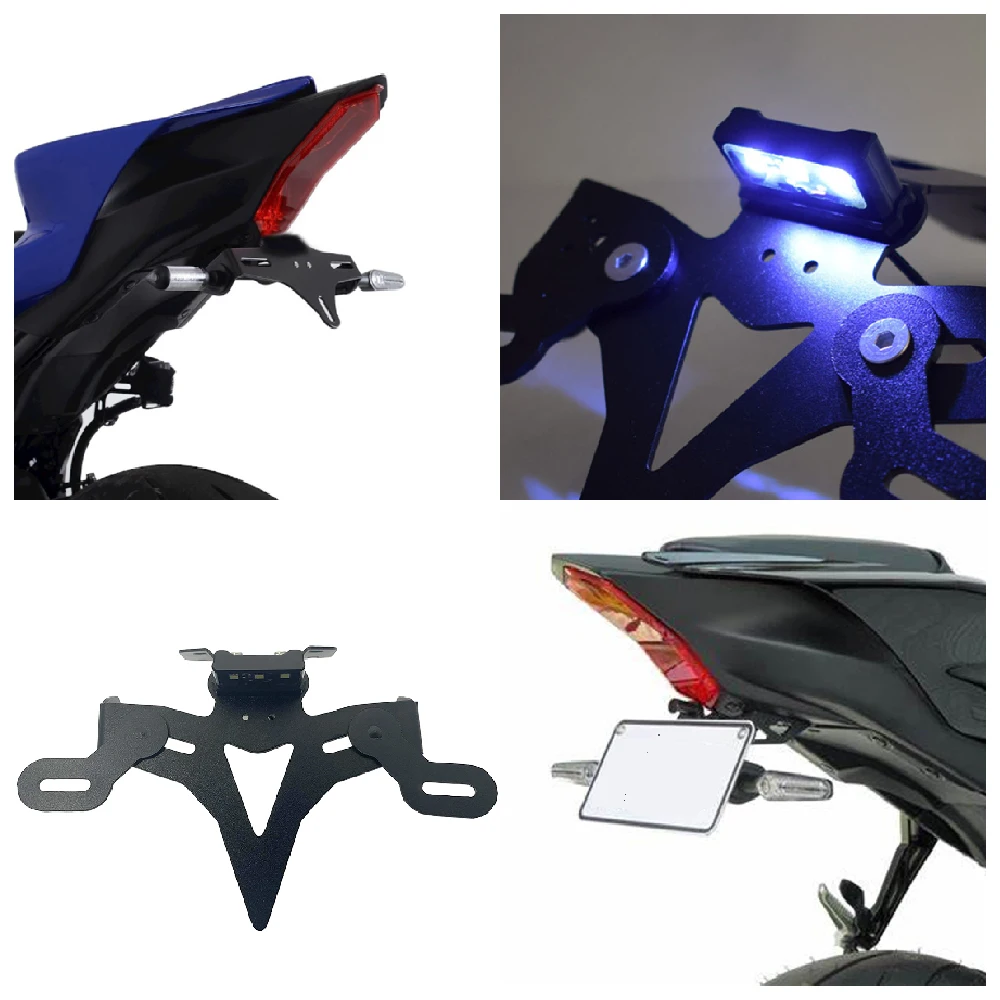Fits for Yamaha YZF R7 ABS YZFR7 YZF-R7 2021-2024 Motorcycle LED License Plate Holder Tail Eliminator Fender Replacement Bracket