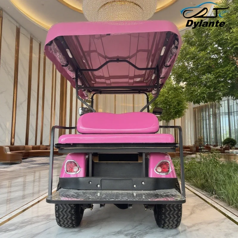 2025 جديد نادي الرماية سيارة على الطرق الوعرة الصيد سيارة 4 مقاعد بطارية ليثيوم عربة جولف كهربائية مع شاشة 10 بوصة لملعب الغولف #3