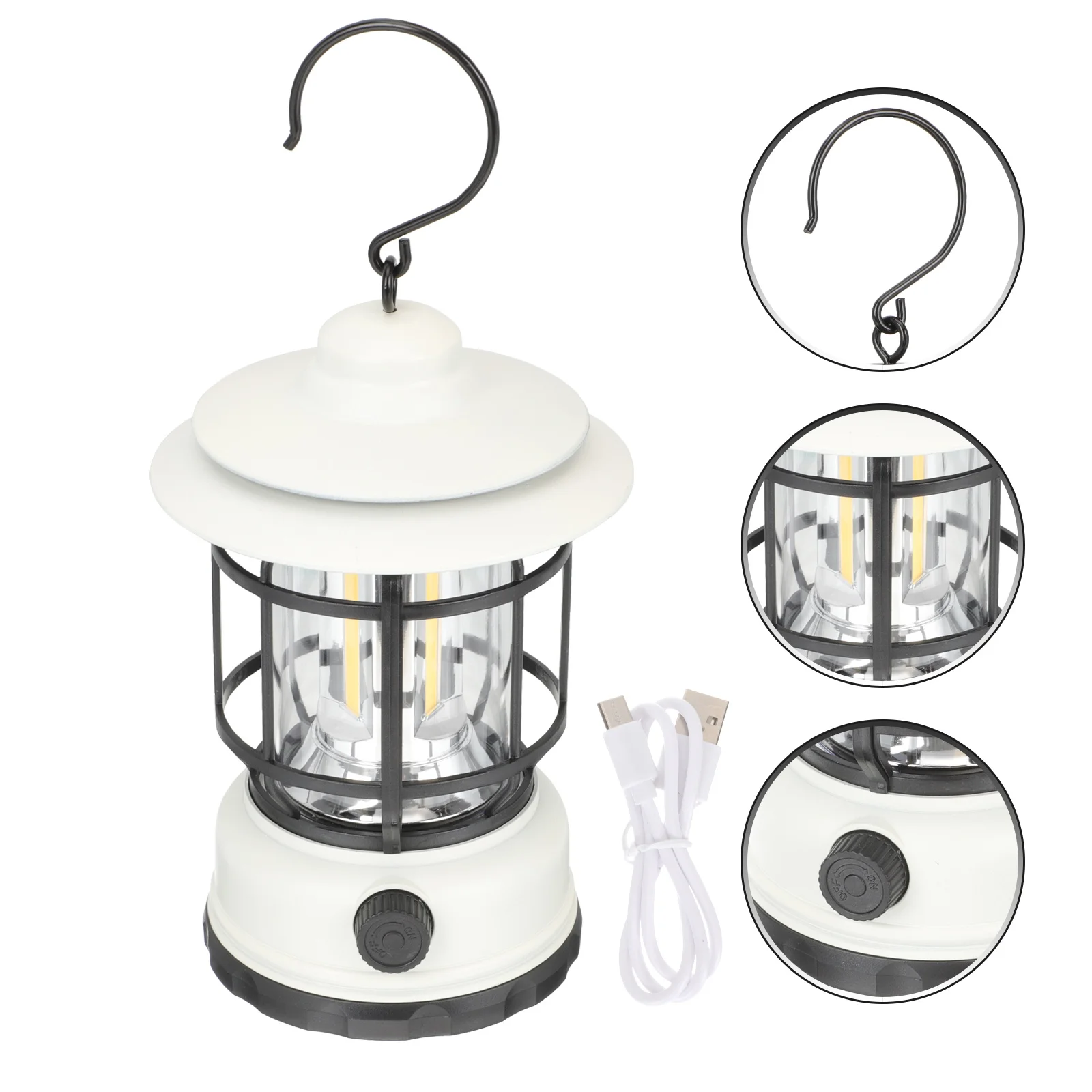 المحمولة الرجعية التخييم مصباح مقاومة للاهتراء مصباح خيمة سطوع قابل للتعديل في الهواء الطلق خيمة ملحق يده التخييم مصباح #2