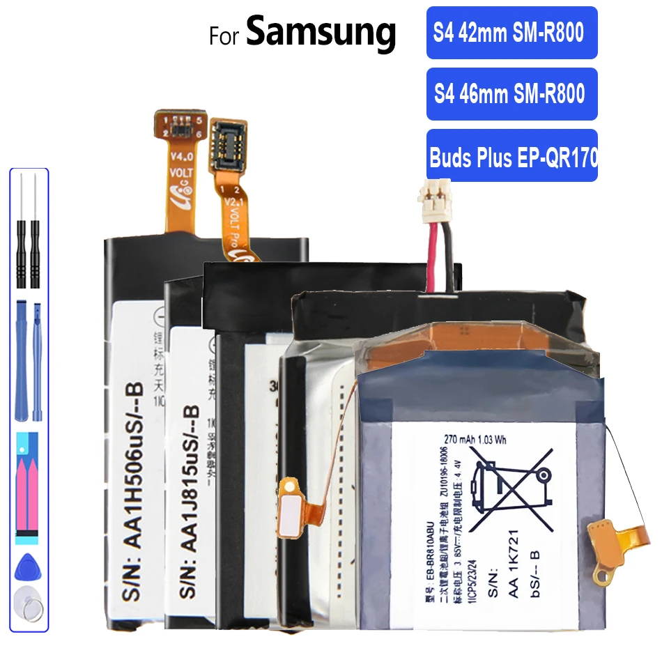 EB-BR810ABU EB-BR800ABU EB-BR170ABU 270mAh/472mAh Battery For Samsung Gear S4 42mm 46mm SM-R800 SM-R810 SM-R805 R800 R805 R810