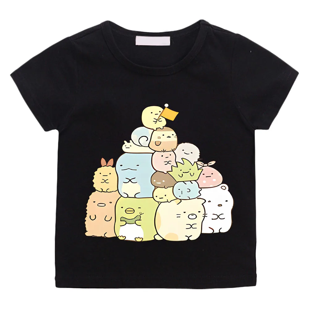 Anime Sumiko Printed White Kids T-Shirt Kids Japanese Manga Tops Summer Tees Small Baby Clothes Cartoon Children Short Sleeve