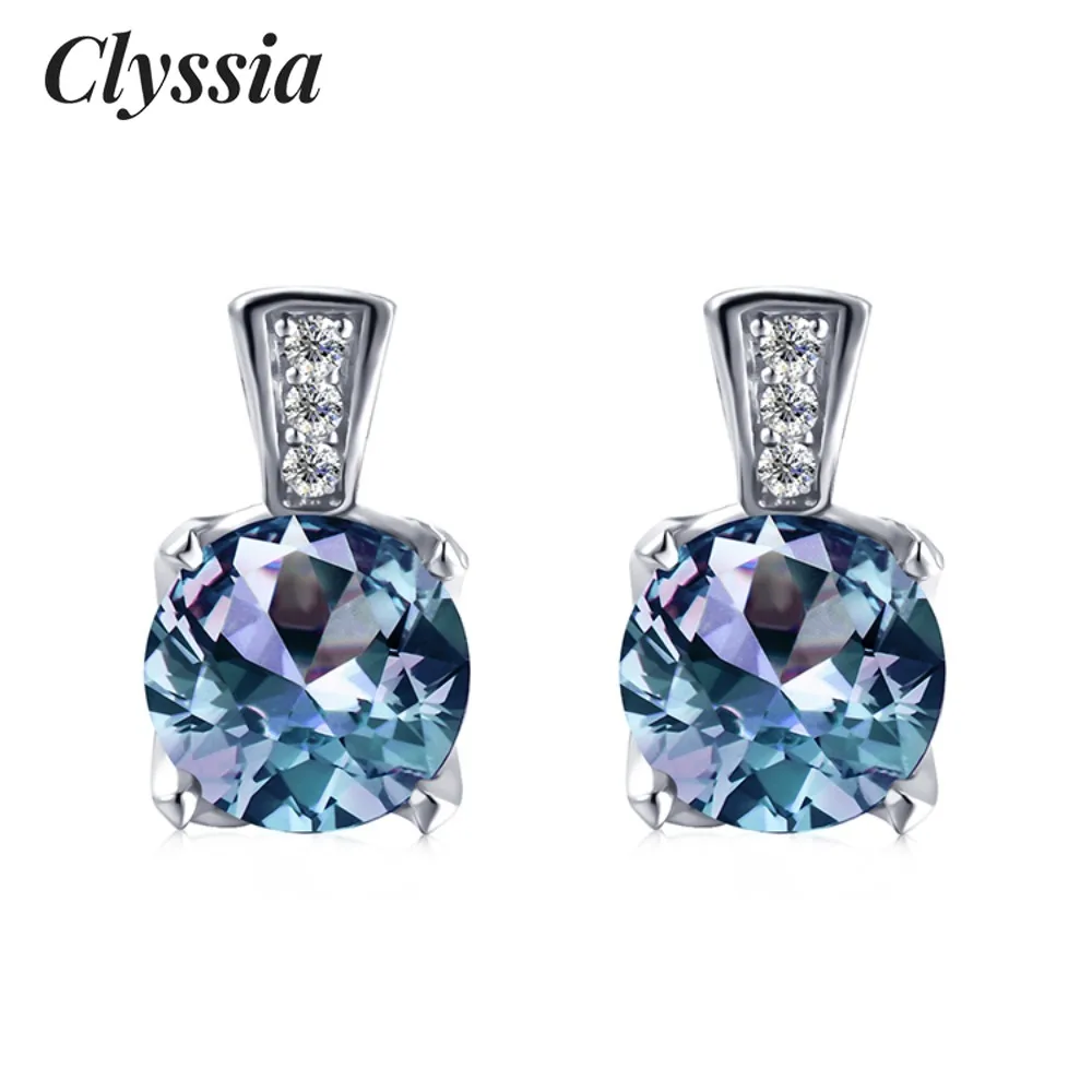 

Popular Alexandrite Earrings, Color Changing Crystal Jewelry, 925 Silver Drop Jewelry, Women Fashion Earrings, Hot Sale Earrings