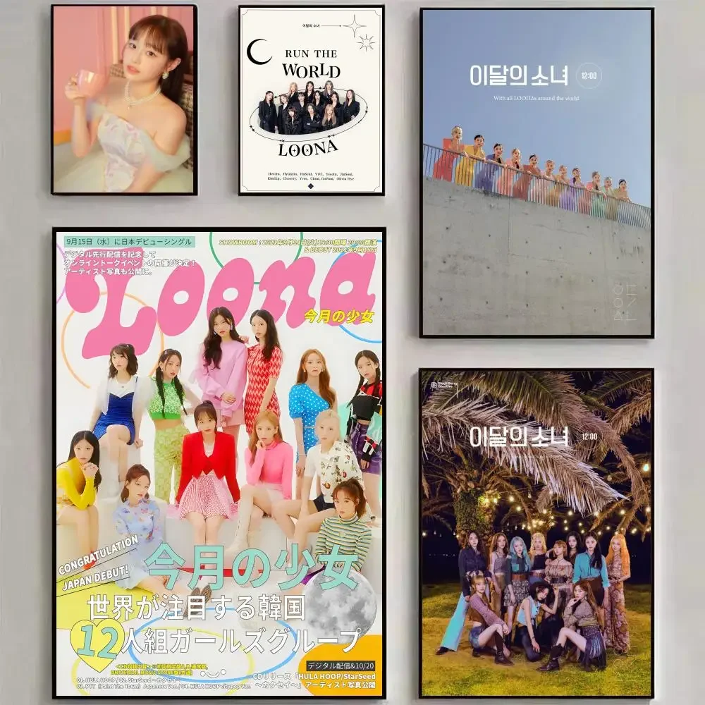 Latest Kpop L-Loona Good Quality Prints and Poster HD art sticky wall waterproof home living room bedroom bar aesthetic