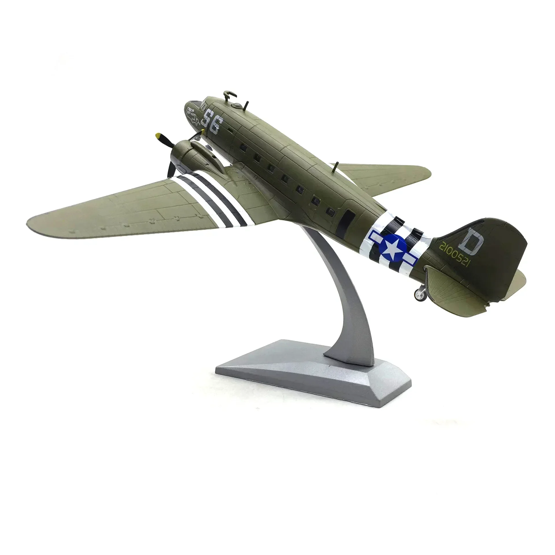 2024 New Diecast Scale 1:100 Nsmodel Douglas C-47 DC3 Transport Fighter Simulation Alloy Aircraft Model Collection Toy Gifts