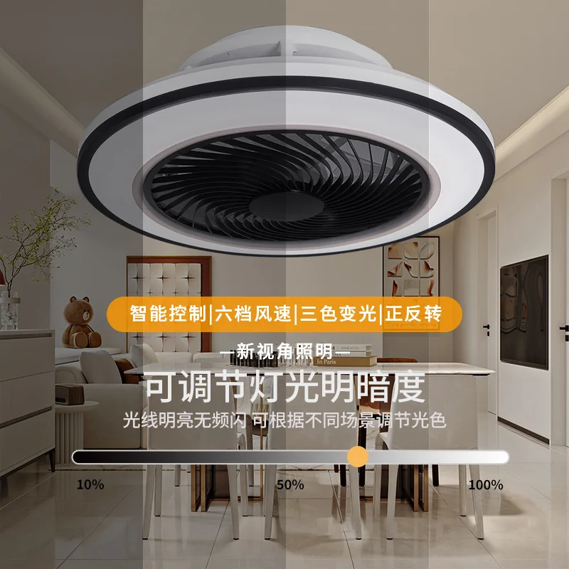 Smart Ceiling Fan Light with 6 Speed, 3 Color Dimmable LED Fan Lamp for Living Room Bedroom RGB