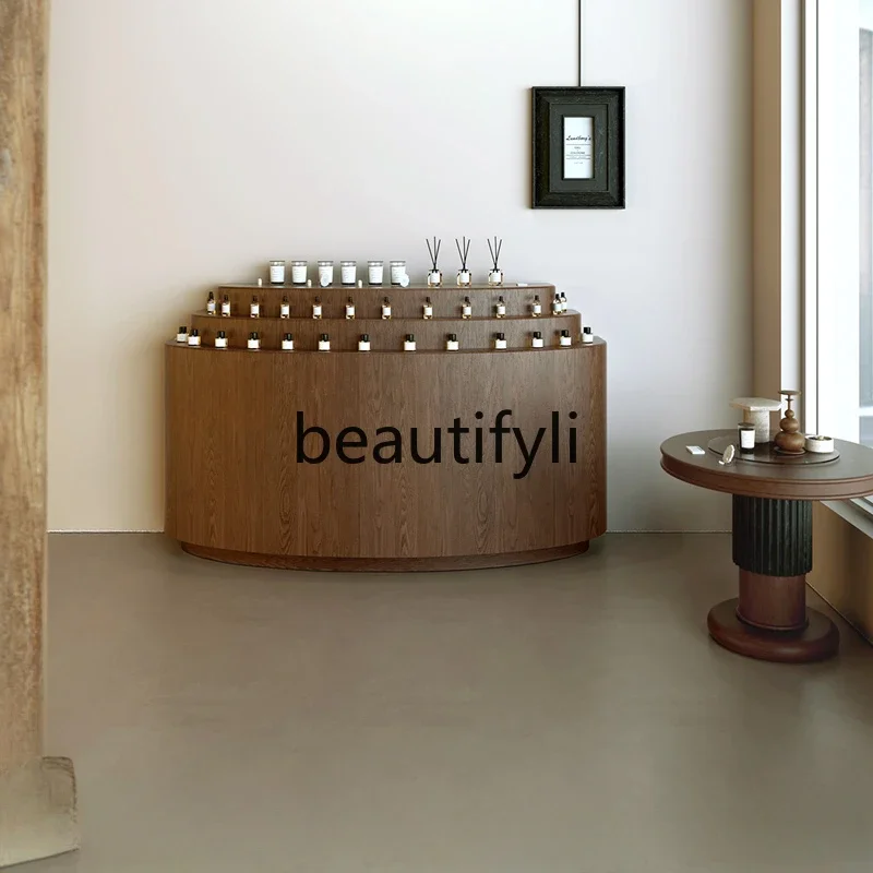 D2520 Modern simple aromatherapy display cabinet display cabinet semi-arc fragrance smelling table