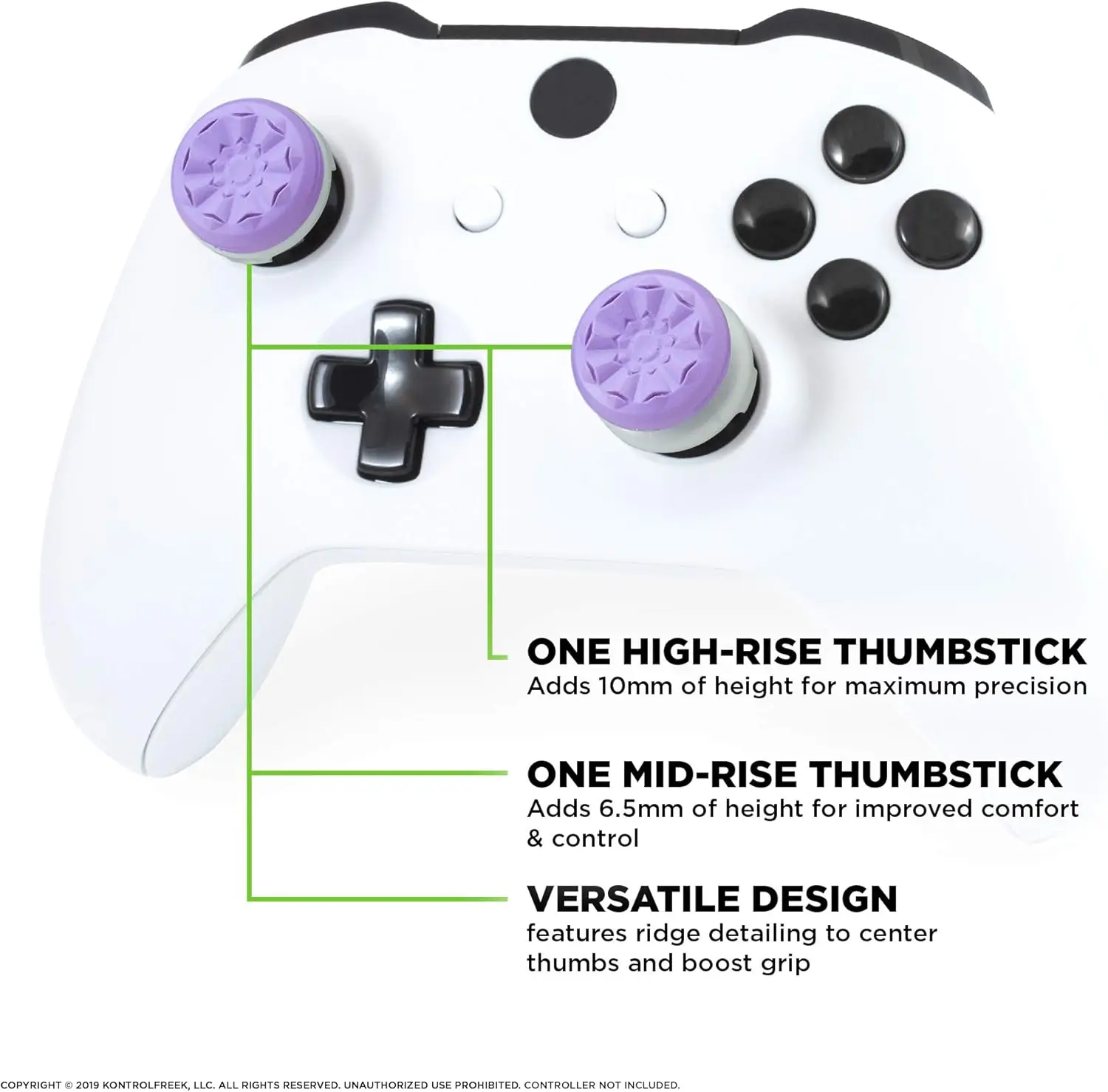 2Pcs Hand Grip Extender Caps für Xbox Serie Game Controller Gamepad Thumb-Stick Griffe High/Low Rise Abdeckungen für Xbox one/One S