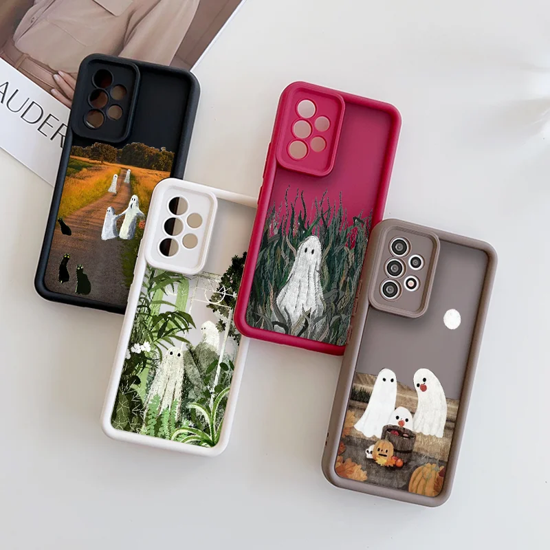 Aesthetic Cute Cartoon Ghost Phone Case for Xiaomi Redmi Note 14 Pro Plus 13 12 11 10 PRO K60 Ultra 14C 13C 12C Soft Covers Art Aesthetic Cute Cartoon Ghost Phone Case for Xiaomi Redmi Note 14 Pro Plus 13 12 11 10 PRO K60 Ultra 14C 13C 12C Soft Covers Art